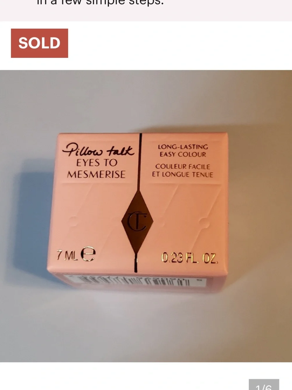 7ml full size Charlotte Tilbury “eyes to mesmerize”
